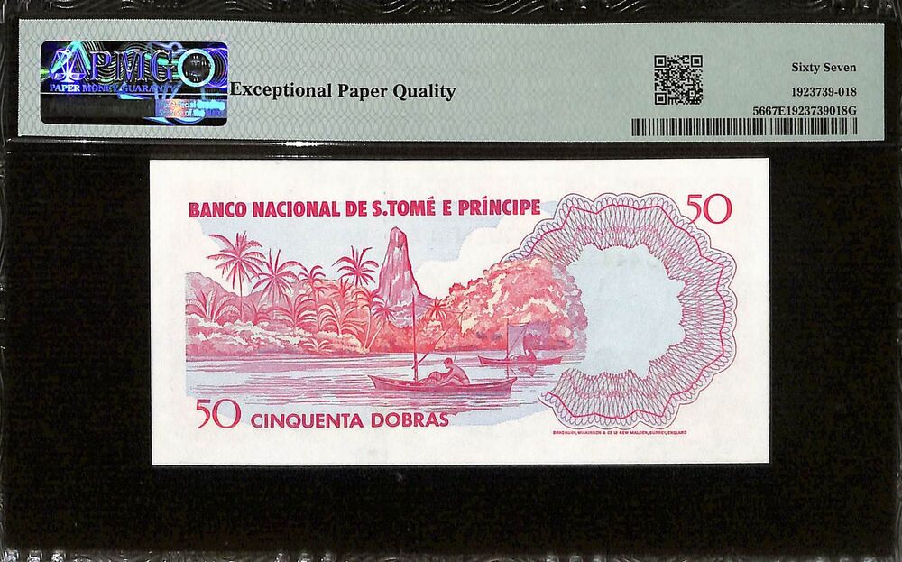 Saint Thomas And Prince - 50 Dobras 1982 - Pick # 56 - PMG 67 EPQ