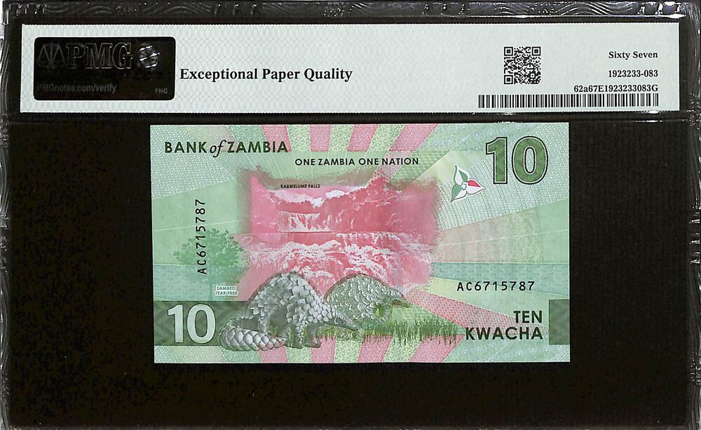 Zambia - 10 Kwacha 2024 - Pick # 62a - PMG 67 EPQ