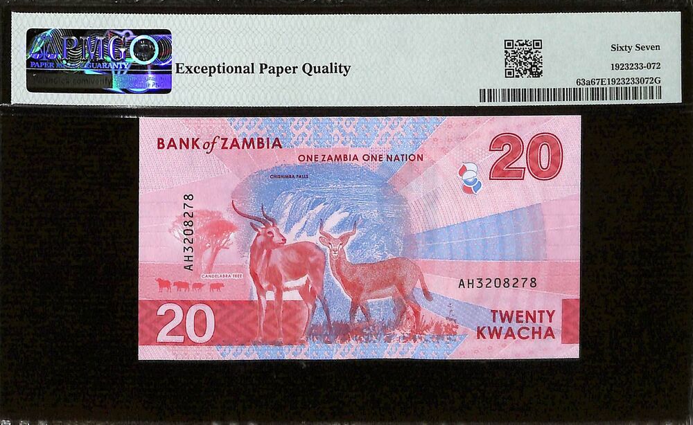Zambia - 20 Kwacha 2024 - Pick # 63a - PMG 67 EPQ
