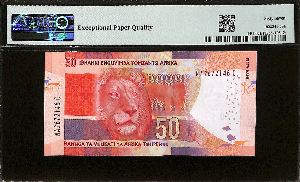 South Africa - 50 Rand ND (2016) - Pick # 140b - PMG 67 EPQ