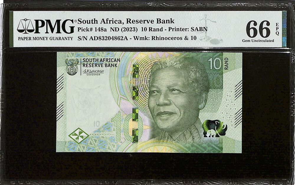 South Africa - 10 Rand ND (2023) - Pick # 148a - PMG 66 EPQ