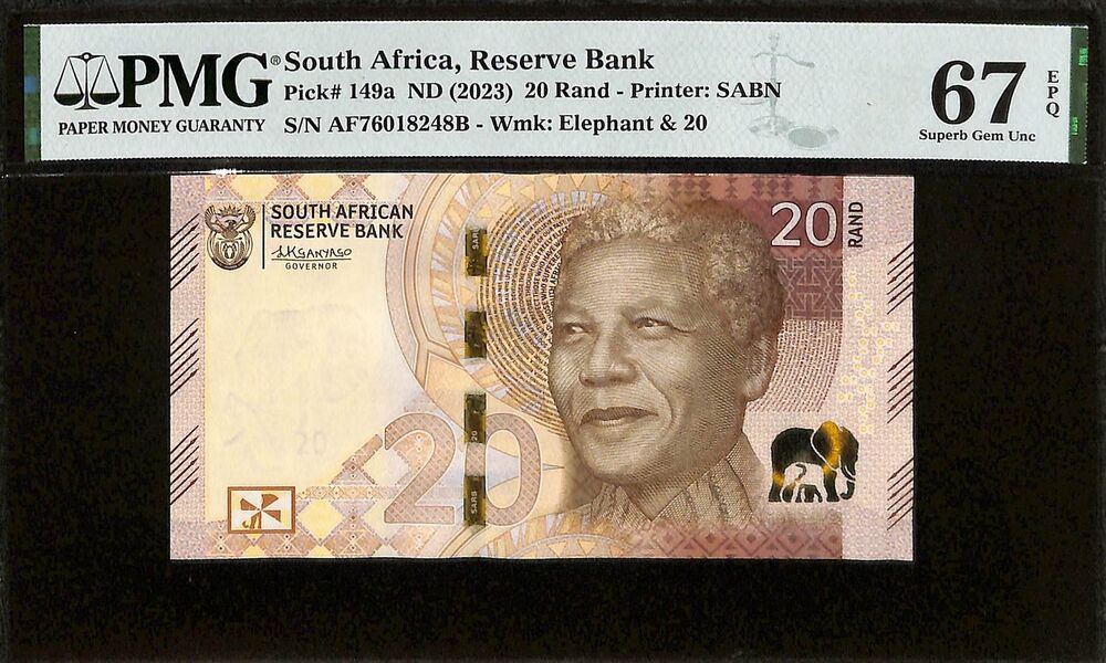 South Africa - 20 Rand ND (2023) - Pick # 149a - PMG 67 EPQ