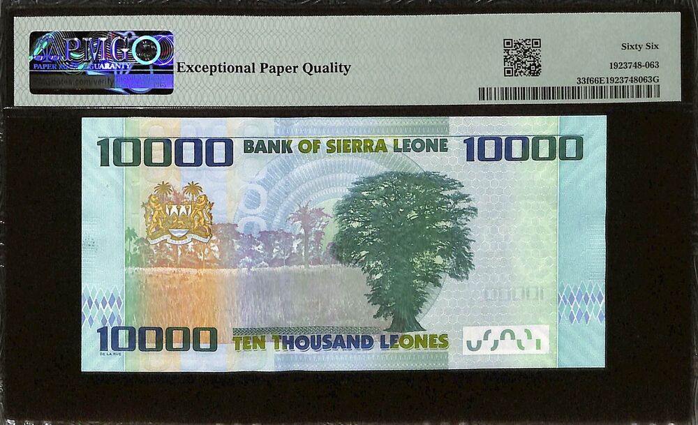 Sierra Leone - 10.000 Leones 2021 - Pick # 33f - PMG 66 EPQ