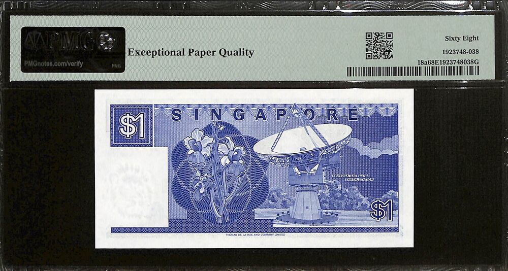 Singapore - 1 Dollar ND (1987) - Pick # 18a - PMG 68 EPQ