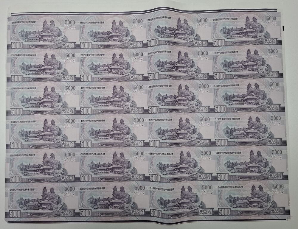 Korea, North - Sheet of 5.000 Won 2002 - Pick # 45 - AU/UNC