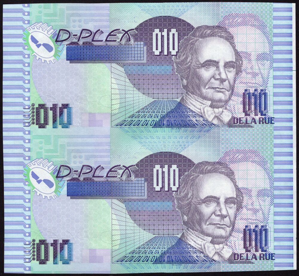 Great Britain - De La Rue Test Notes - Uncut pair - AU