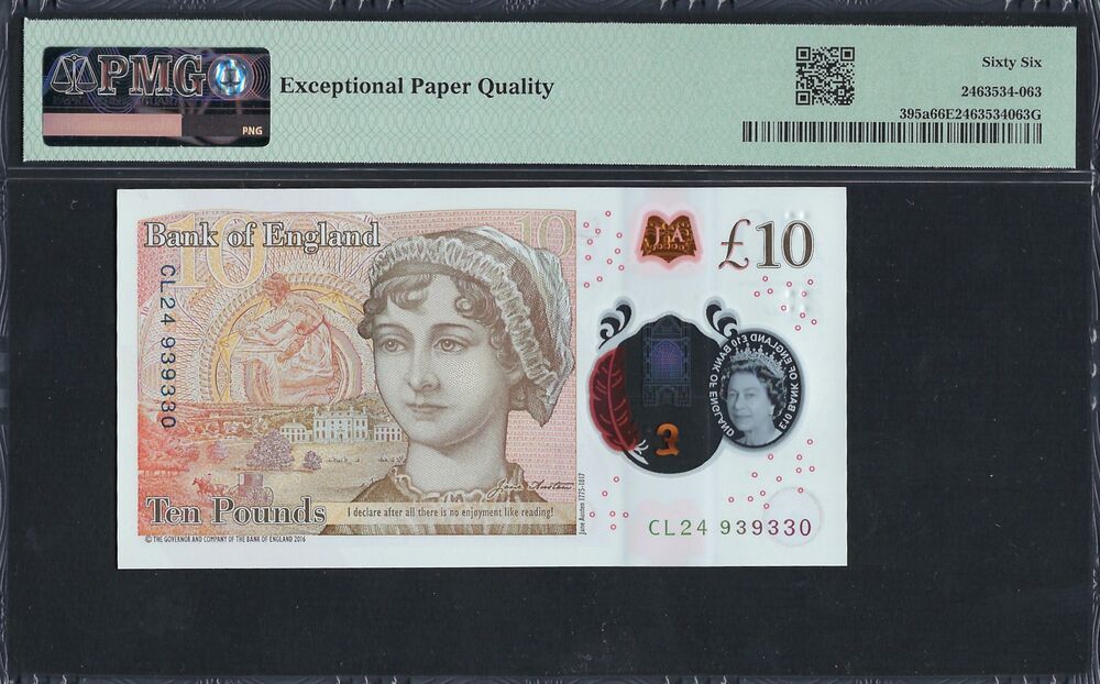 Great Britain - 10 Pounds 2016 - Pick # 395a - PMG 66 EPQ