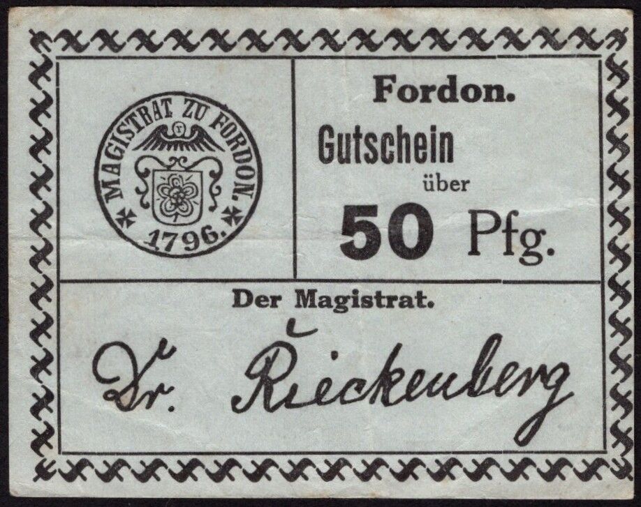 Poland, Emergency Issue - Fordon - 50 Pfennig WWI