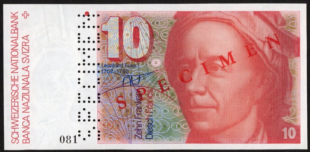 Switzerland - 10 Francs 1979 - Pick # 53s - AU