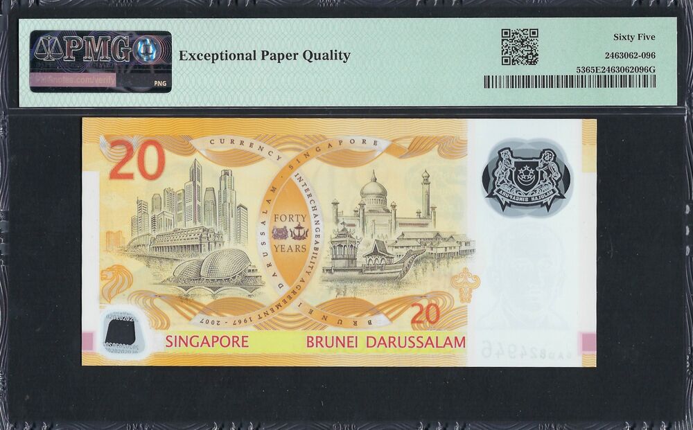 Singapore - 20 Dollars 2007 - Pick # 53 - PMG 65 EPQ