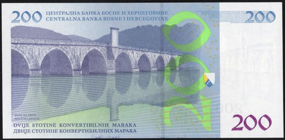 Bosnia and Herzegovina - 200 Konvertibilnih Maraka 2022 - Pick #71b - UNC