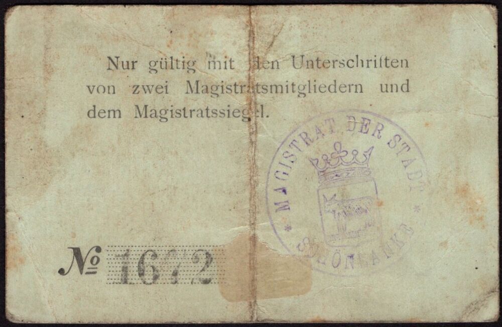 Poland, Emergency Issue - Trzcianka / Schonlanke - 1 Mark WWI