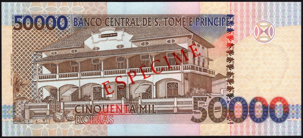 Saint Thomas - 50.000 Dobras 1996 - Pick # 68s - Specimen - UNC