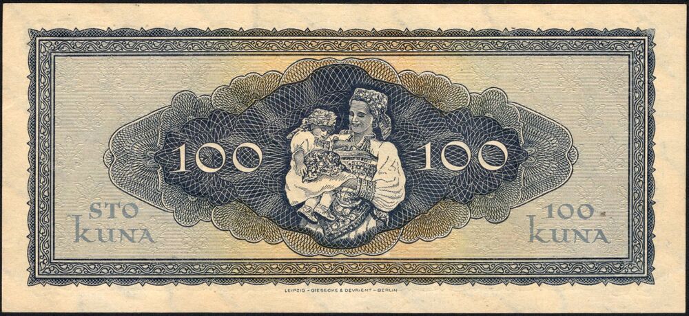 Croatia - 100 Kuna 1943 - Pick # 11 - AU