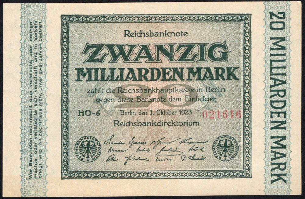 Germany - 20 Milliarden Mark 1923 - Pick # 118e - UNC-