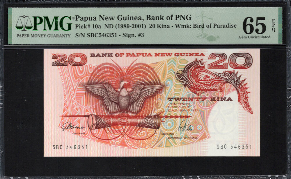 Papua New Guinea - 20 Kina 1989 - Pick # 10a - PMG 65 EPQ