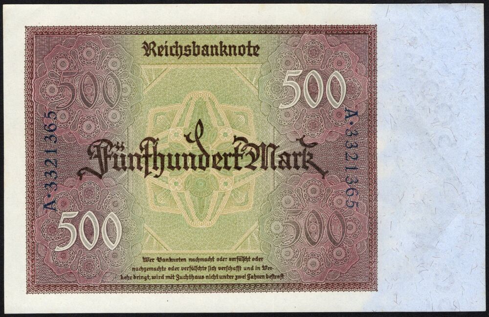 Germany - 500 Mark 1922 - Pick # 73 - UNC-