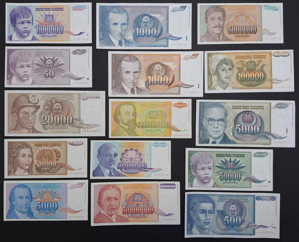 Yugoslavia - Group of 15 Replacements - VF to AU