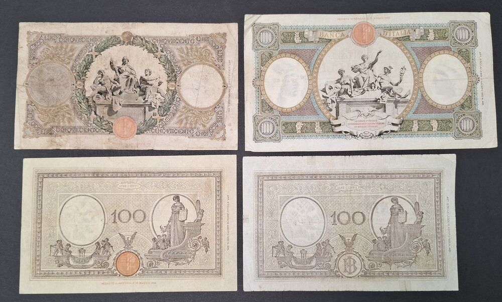 Italy - Group of 4 notes 1941/43 - Average Fine