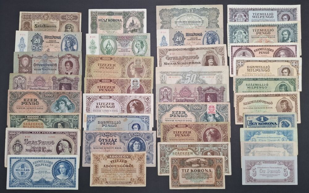Hungary - Group of 35 older issues - Circulated grades