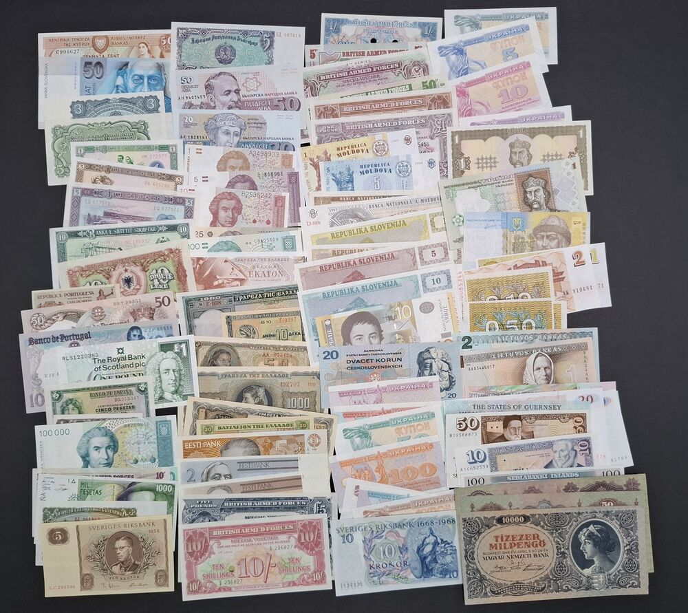  Europe - Group of 89 notes - AU/UNC