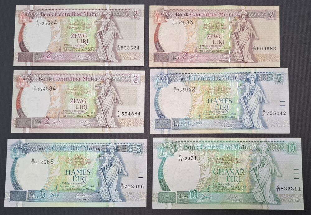 Malta - 6 notes 'Malta with Rudder' - Mixed grades