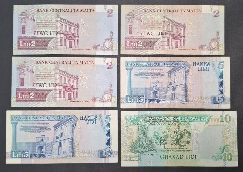 Malta - 6 notes 'Malta with Rudder' - Mixed grades