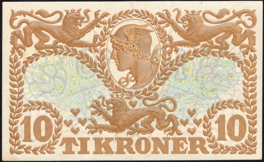 Denmark - 10 Kroner 1943 - Pick # 31p - UNC-