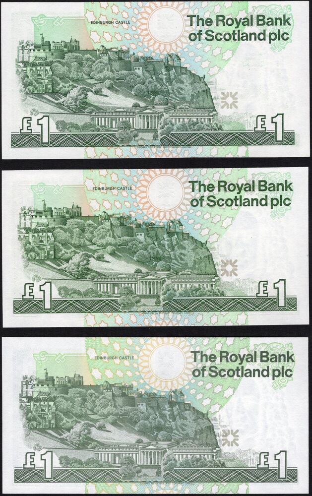 Scotland - 1 Pound 1988, 1992, 2001 - UNC