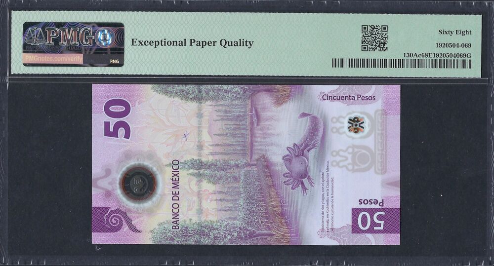 Mexico - 50 Pesos 2023 - Pick # 130Ac - PMG 68 EPQ