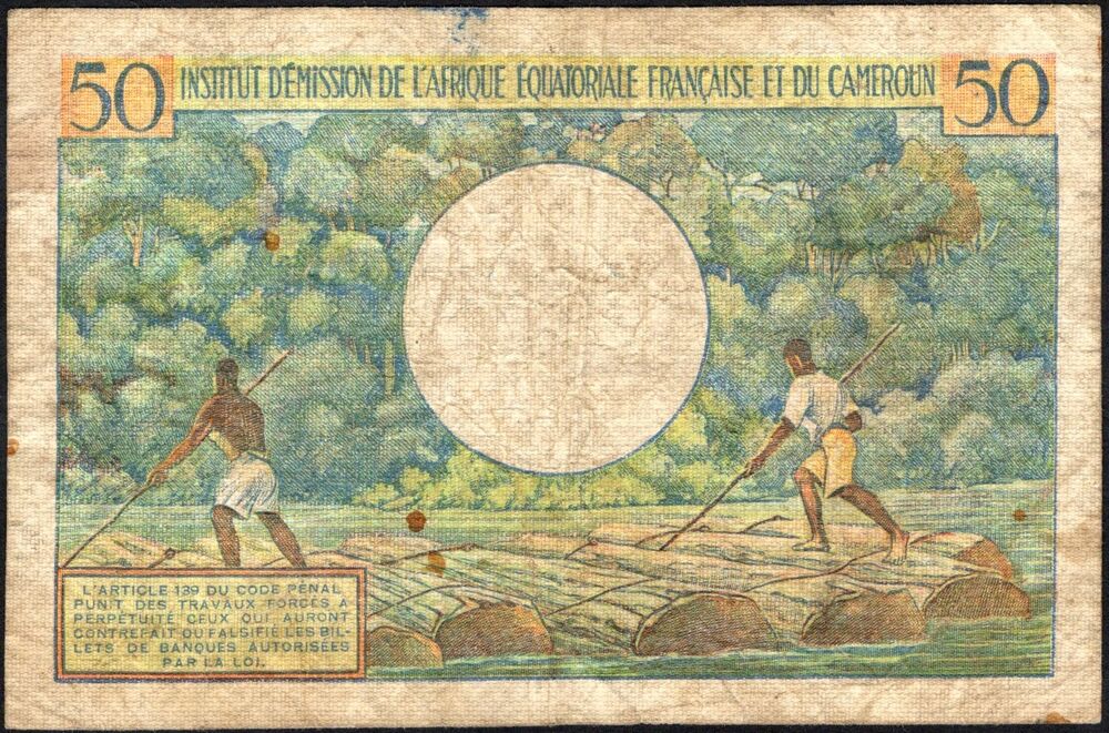 French Equatorial Africa - 50 Francs 1957 - Pick # 31 - VG/Fine