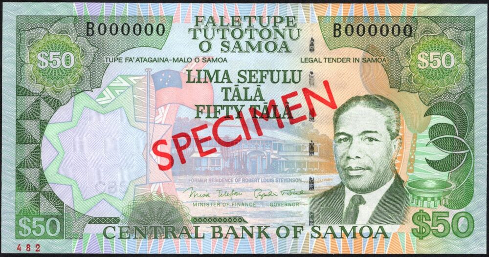 Western Samoa - 50 Tala 1990 - Pick # 29s - UNC