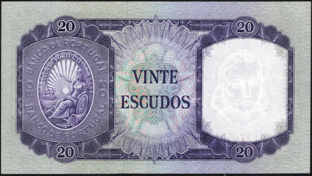 Portugal - 20 Escudos 1960 - Pick # 163 - AU