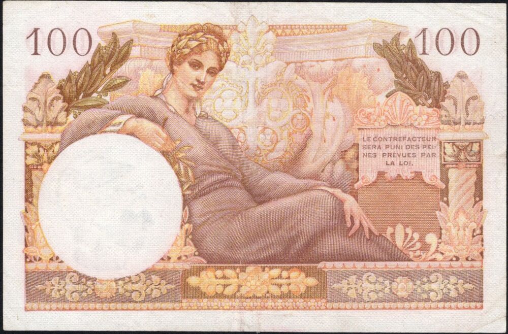 France - 100 Francs 1947 - Pick # M9 - VF