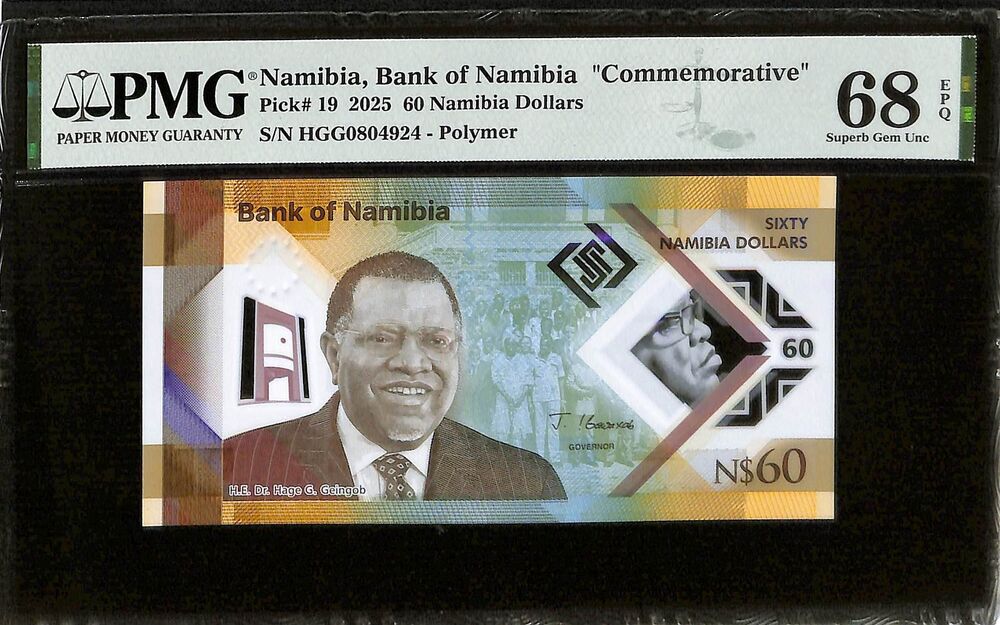 Namibia - 60 Namibia Dollars 2025 - Pick # 19 - COMMEMORATIVE - PMG 68 EPQ