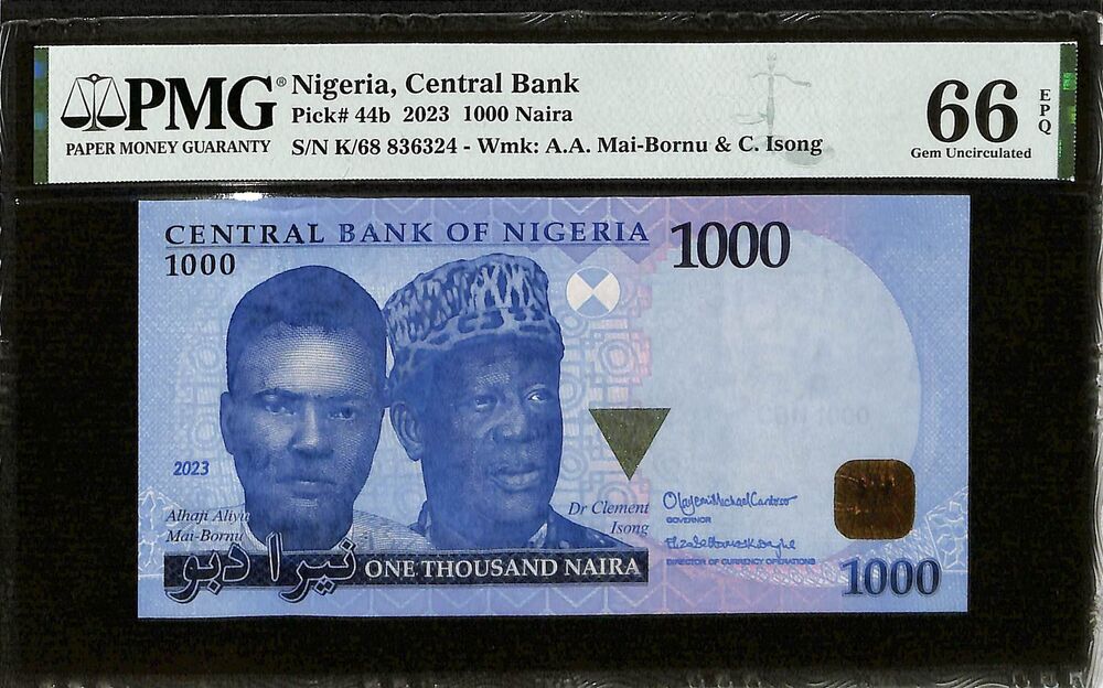 Nigeria - 1000 Naira 2023 - Pick # 44b - PMG 66 EPQ