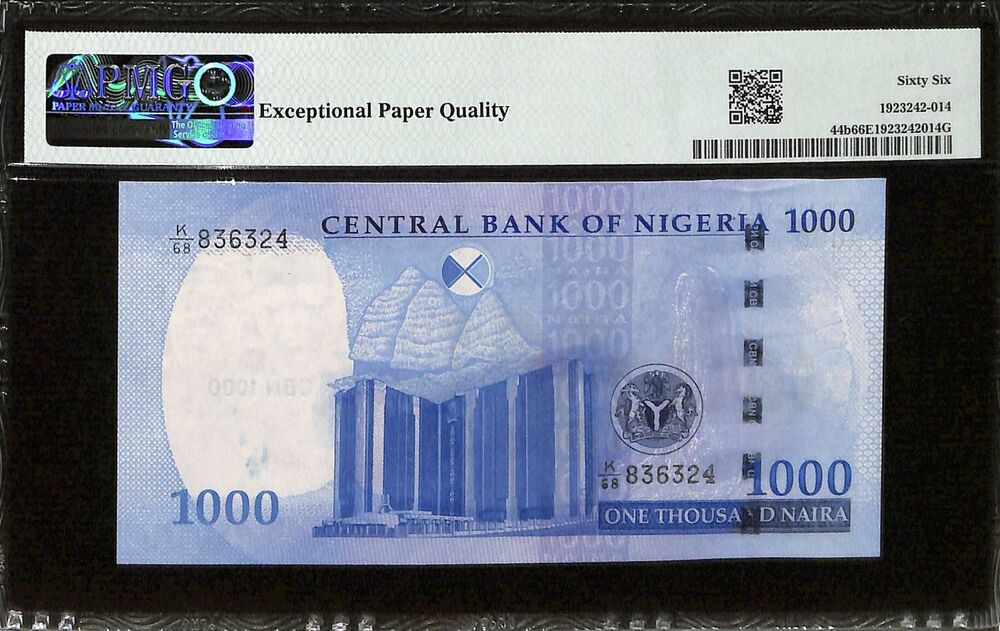 Nigeria - 1000 Naira 2023 - Pick # 44b - PMG 66 EPQ