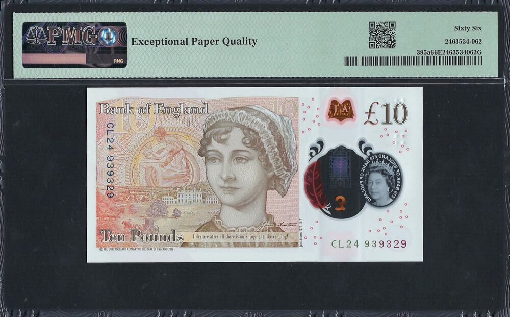 Great Britain - 10 Pounds 2016 - Pick # 395a - PMG 66 EPQ