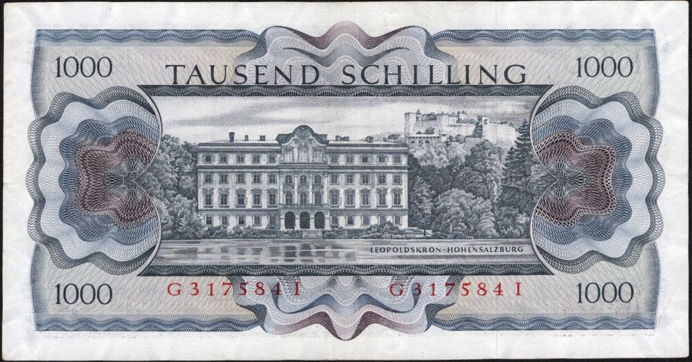 Austria - 1000 Schilling 1966 - Pick # 147 - VF