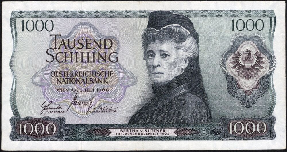 Austria - 1000 Schilling 1966 - Pick # 147 - VF