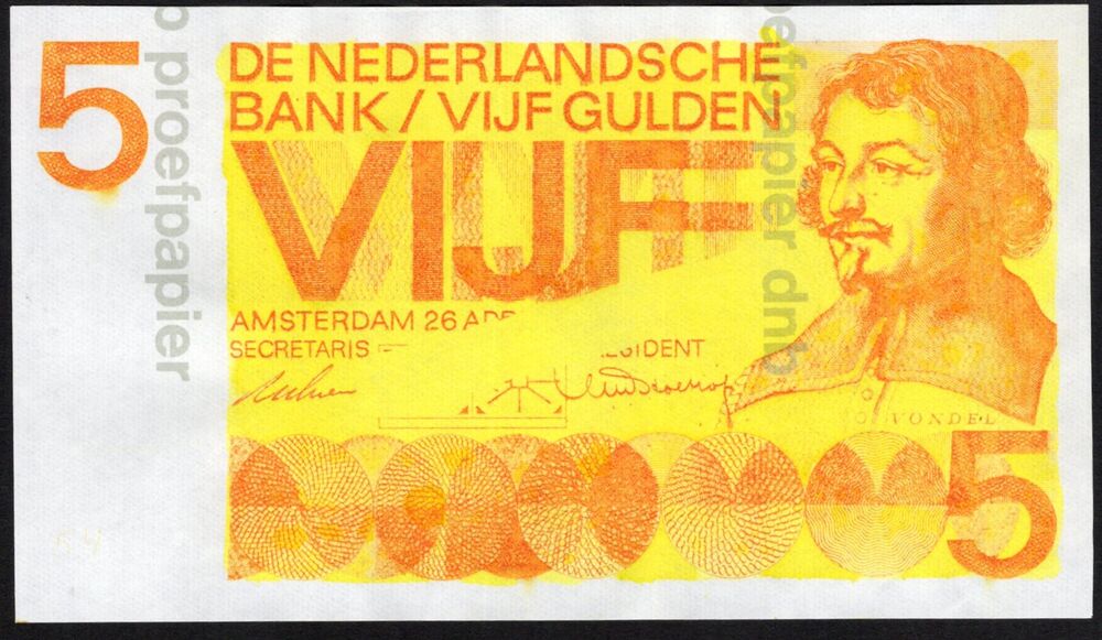 Netherlands - 5 Gulden 1966 - Pick # 90p - UNC