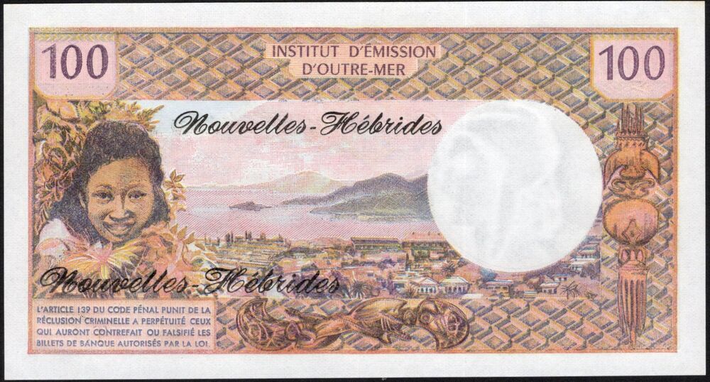 New Hebrides - 100 Francs 1970/77 - Pick # 18d - UNC-