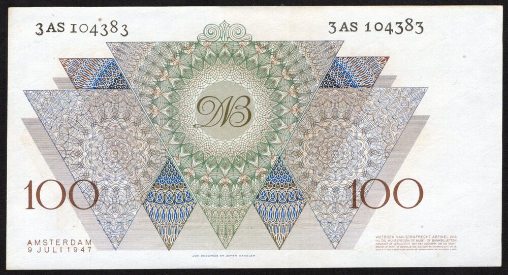 Netherlands - 100 Gulden 1947 - Pick # 57* - AU