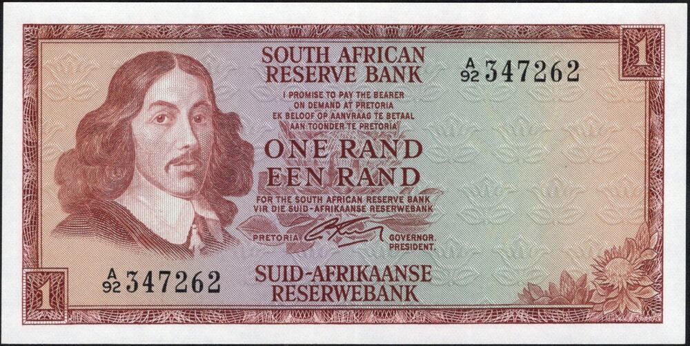 South Africa - 1 Rand 1966 - Pick # P109a
