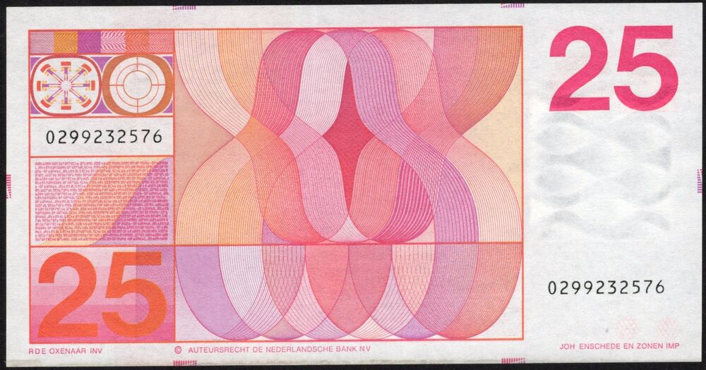 Netherlands - 25 Gulden 1971 - Pick # 92a - UNC-