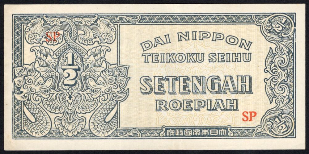 Netherlands Indies - Half Roepiah 1944 - Pick # 128 - XF
