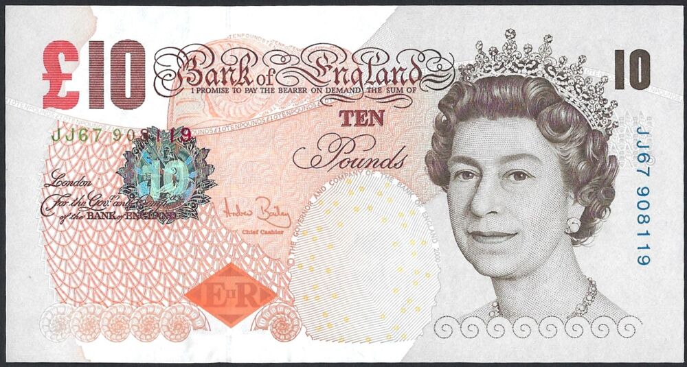 Great Britain - 10 Pounds 2000 - Pick # 389c - UNC