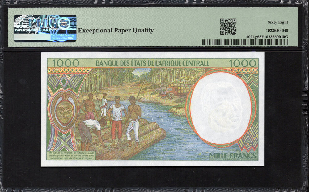 Central African States - Gabon - 1000 Francs 2000 - Pick # 402Lg - PMG 68 EPQ