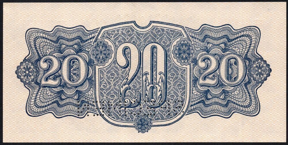 Czechoslovakia - 20 Korun 1944 - Pick # 47s - AU