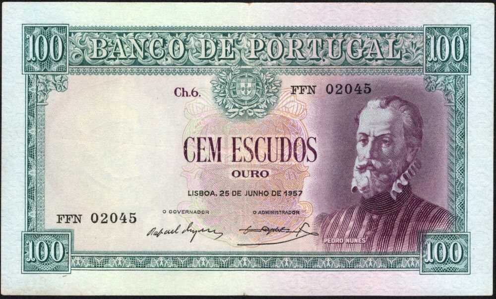 Portugal - 100 Escudos 1957 - Pick # 159 - Fine